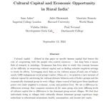 Cultural Capital and Economic Opportunity